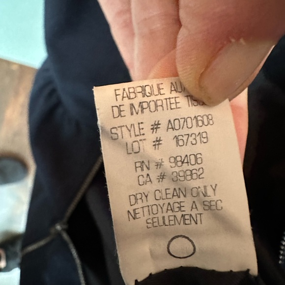 Theory Front Zip Wool Sheath Dress, Navy 0 EUC - Picture 10 of 11